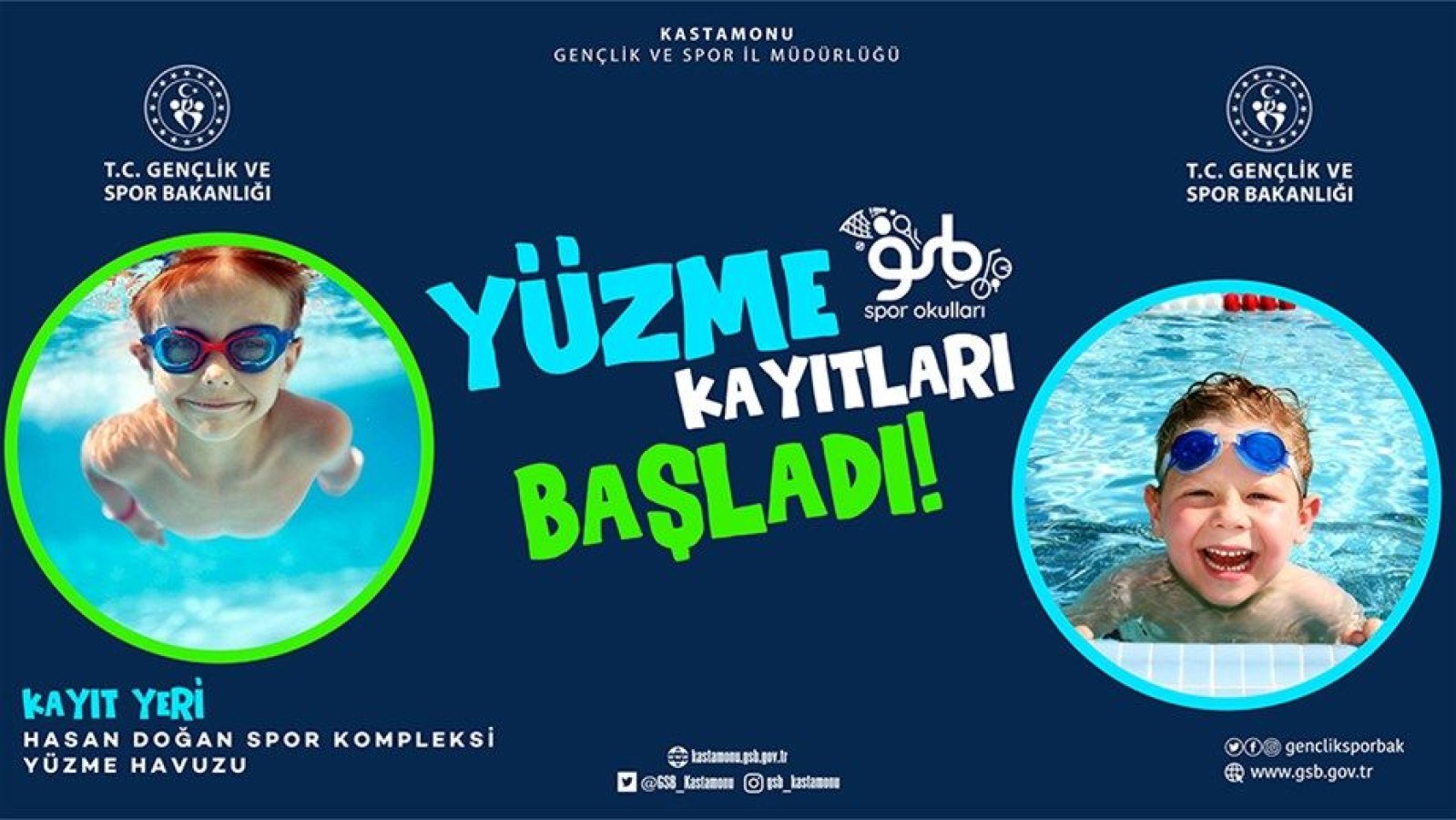 Spor Okulları’nda yüzme kayıtları başlıyor;