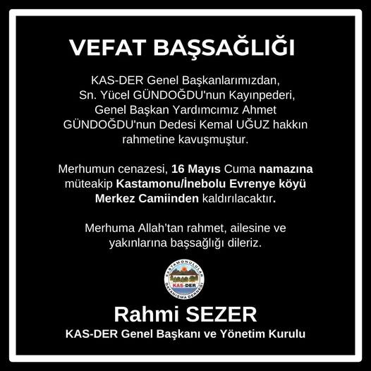 KAS-DER camiasının acı günü;