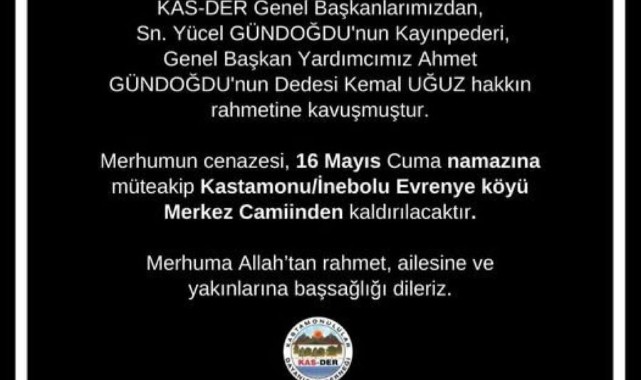 KAS-DER camiasının acı günü