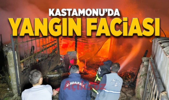 Kastamonu’da yangın faciası!.. Hayvanlar can verdi