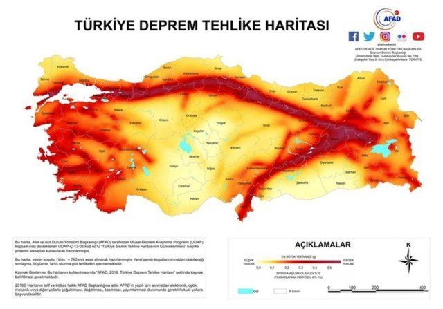 Türkiye deprem haritası güncellendi! Kastamonu kaçıncı derecede?