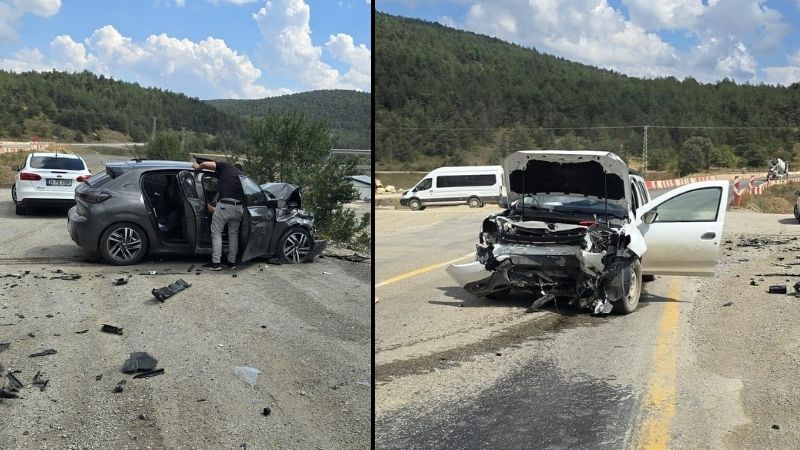 Kastamonu’da feci kaza; Sürücü ve hamile eşi yaralandı;